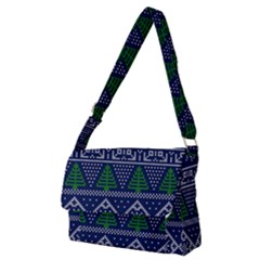 Beautiful Knitted Christmas Pattern Full Print Messenger Bag (m) by Vaneshart