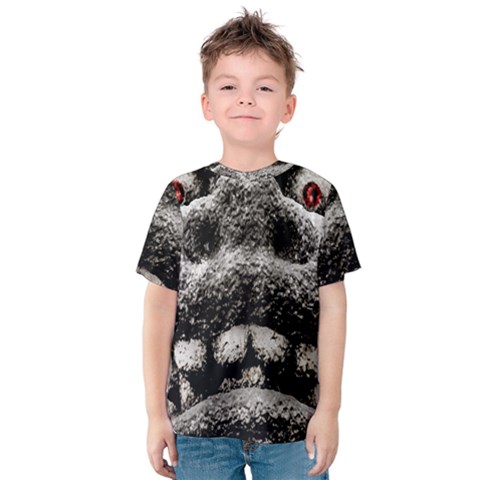 Monster Sculpture Extreme Close Up Illustration 2 Kids  Cotton Tee by dflcprintsclothing