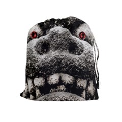 Monster Sculpture Extreme Close Up Illustration 2 Drawstring Pouch (xl) by dflcprintsclothing