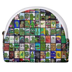 Pepe The Frog Memes Of 2019 Picture Patchwork Pattern Horseshoe Style Canvas Pouch by snek