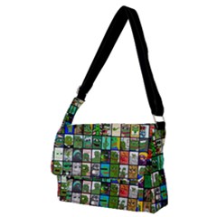 Pepe The Frog Memes Of 2019 Picture Patchwork Pattern Full Print Messenger Bag (m) by snek
