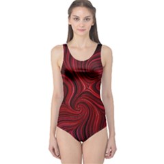 Electric Field Art Lviii One Piece Swimsuit by okhismakingart