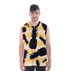 Ananas Chevrons Noir/jaune Men s Basketball Tank Top by kcreatif