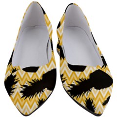 Ananas Chevrons Noir/jaune Women s Block Heels  by kcreatif