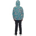 Teal Floral Paisley Men s Front Pocket Pullover Windbreaker View2