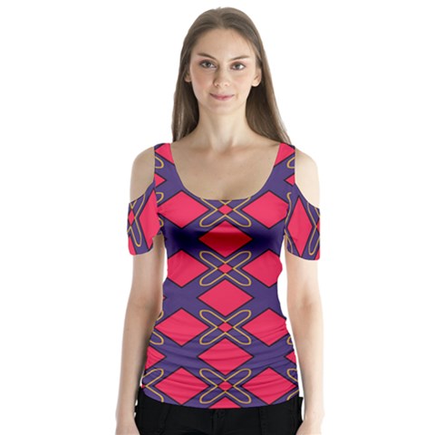 Df Wyonna Wanlay Butterfly Sleeve Cutout Tee  by deformigo