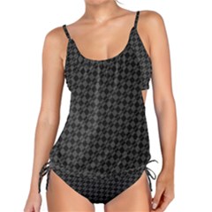 Damiers Abstrait Gris/noir Tankini Set by kcreatif