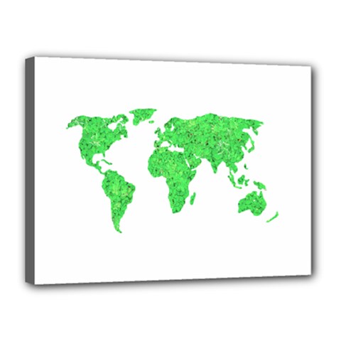 Environment Concept World Map Illustration Canvas 16  X 12  (stretched) by dflcprintsclothing