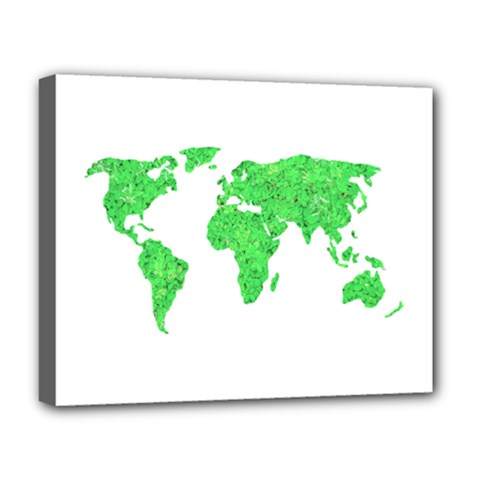 Environment Concept World Map Illustration Deluxe Canvas 20  X 16  (stretched) by dflcprintsclothing