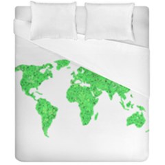 Environment Concept World Map Illustration Duvet Cover Double Side (california King Size) by dflcprintsclothing