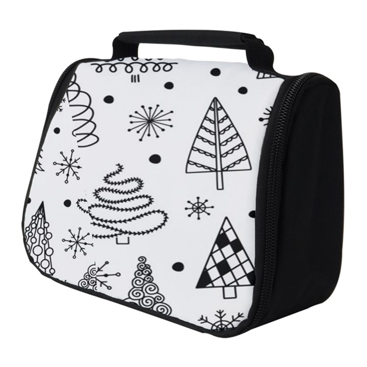 Seamless Pattern With Christmas Trees Full Print Travel Pouch (Small)