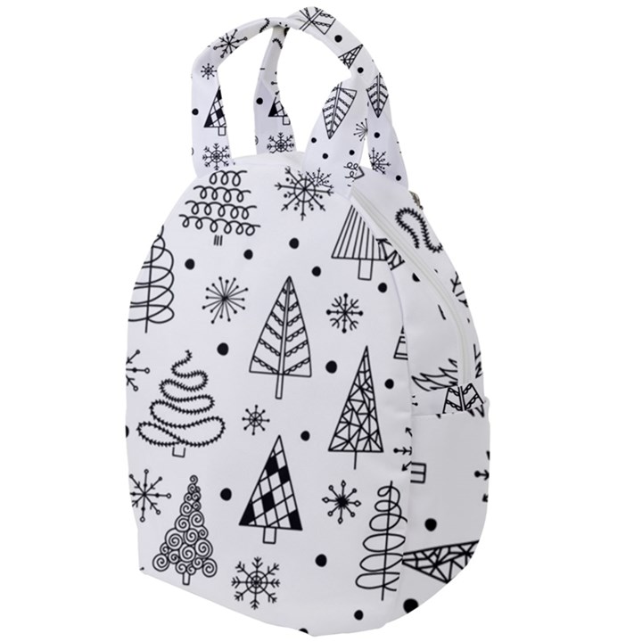 Seamless Pattern With Christmas Trees Travel Backpacks
