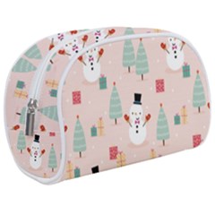 Cute Snowman Christmas Season Seamless Pattern Makeup Case (medium) by Vaneshart