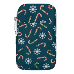 Christmas Seamless Pattern With Candies Snowflakes Waist Pouch (small) by Vaneshart