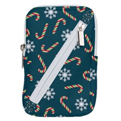 Christmas Seamless Pattern With Candies Snowflakes Belt Pouch Bag (small) by Vaneshart