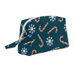 Christmas Seamless Pattern With Candies Snowflakes Wristlet Pouch Bag (medium) by Vaneshart