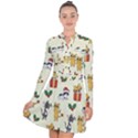 Christmas Funny Pattern Cat Long Sleeve Panel Dress View1