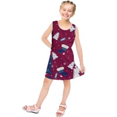 Flat Design Christmas Pattern Collection Art Kids  Tunic Dress