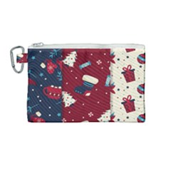 Flat Design Christmas Pattern Collection Art Canvas Cosmetic Bag (medium) by Vaneshart