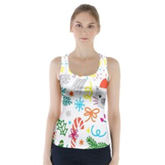 Funny Christmas Pattern Racer Back Sports Top