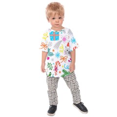 Funny Christmas Pattern Kids  Raglan Tee