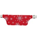 Christmas Seamless With Snowflakes Snowflake Pattern Red Background Winter Active Waist Bag View2