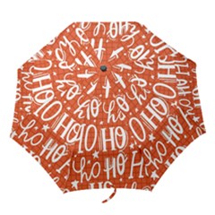 Ho Ho Ho Lettering Seamless Pattern Santa Claus Laugh Folding Umbrellas