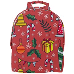 Colorful Funny Christmas Pattern Mini Full Print Backpack by Vaneshart