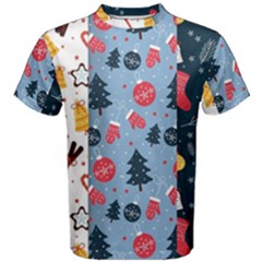 Christmas Pattern Collection Flat Design Men s Cotton Tee by Vaneshart