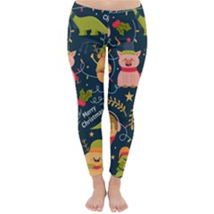 Colorful Funny Christmas Pattern Merry Christmas Xmas Classic Winter Leggings