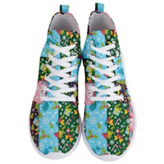 Flat Design Christmas Pattern Collection Men s Lightweight High Top Sneakers by Vaneshart