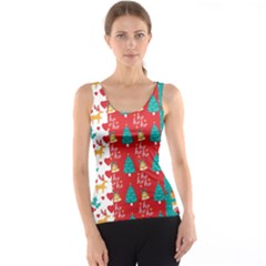 Funny Christmas Pattern Hohoho Tank Top