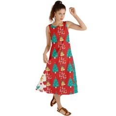 Funny Christmas Pattern Hohoho Summer Maxi Dress by Vaneshart