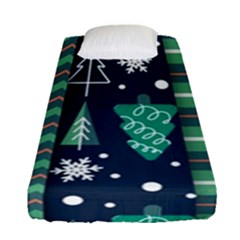 Flat Design Christmas Pattern Set Fitted Sheet (single Size)