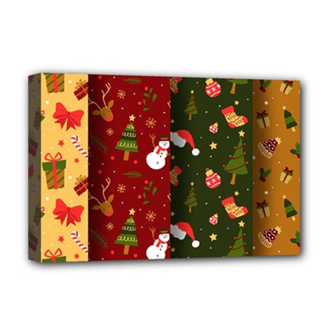 Hand Drawn Christmas Pattern Collection Deluxe Canvas 18  X 12  (stretched) by Vaneshart