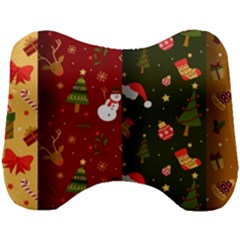 Hand Drawn Christmas Pattern Collection Head Support Cushion by Vaneshart
