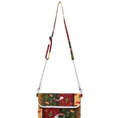 Hand Drawn Christmas Pattern Collection Mini Crossbody Handbag by Vaneshart