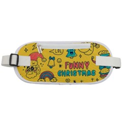 Colorful Funny Christmas Pattern Cool Ho Ho Ho Lol Rounded Waist Pouch by Vaneshart