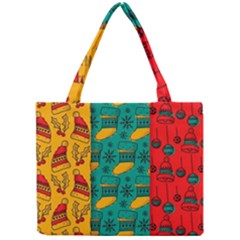 Hand Drawn Christmas Pattern Collection Pattern Mini Tote Bag