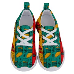 Hand Drawn Christmas Pattern Collection Pattern Running Shoes by Vaneshart