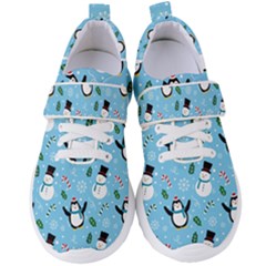 Colorful Funny Christmas Pattern Cartoon Women s Velcro Strap Shoes by Vaneshart