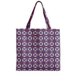 Df Donos Grid Zipper Grocery Tote Bag by deformigo