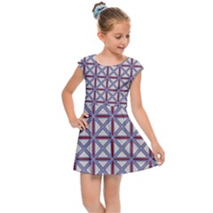 Df Donos Grid Kids  Cap Sleeve Dress