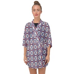 Df Donos Grid Half Sleeve Chiffon Kimono by deformigo