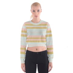 Bandes Rose/doré/vert Cropped Sweatshirt