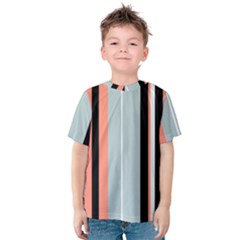 Bandes Orange/Bleu/Noir Kids  Cotton Tee