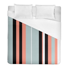 Bandes Orange/bleu/noir Duvet Cover (full/ Double Size) by kcreatif