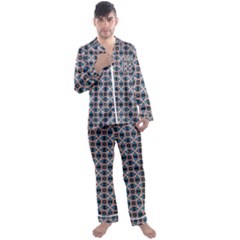 Df Alhambrine Cetta Men s Satin Pajamas Long Pants Set by deformigo