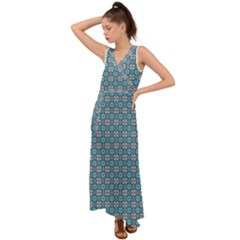 Df Monica Becket V-neck Chiffon Maxi Dress by deformigo