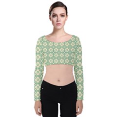 Df Codenoors Zimber Velvet Long Sleeve Crop Top